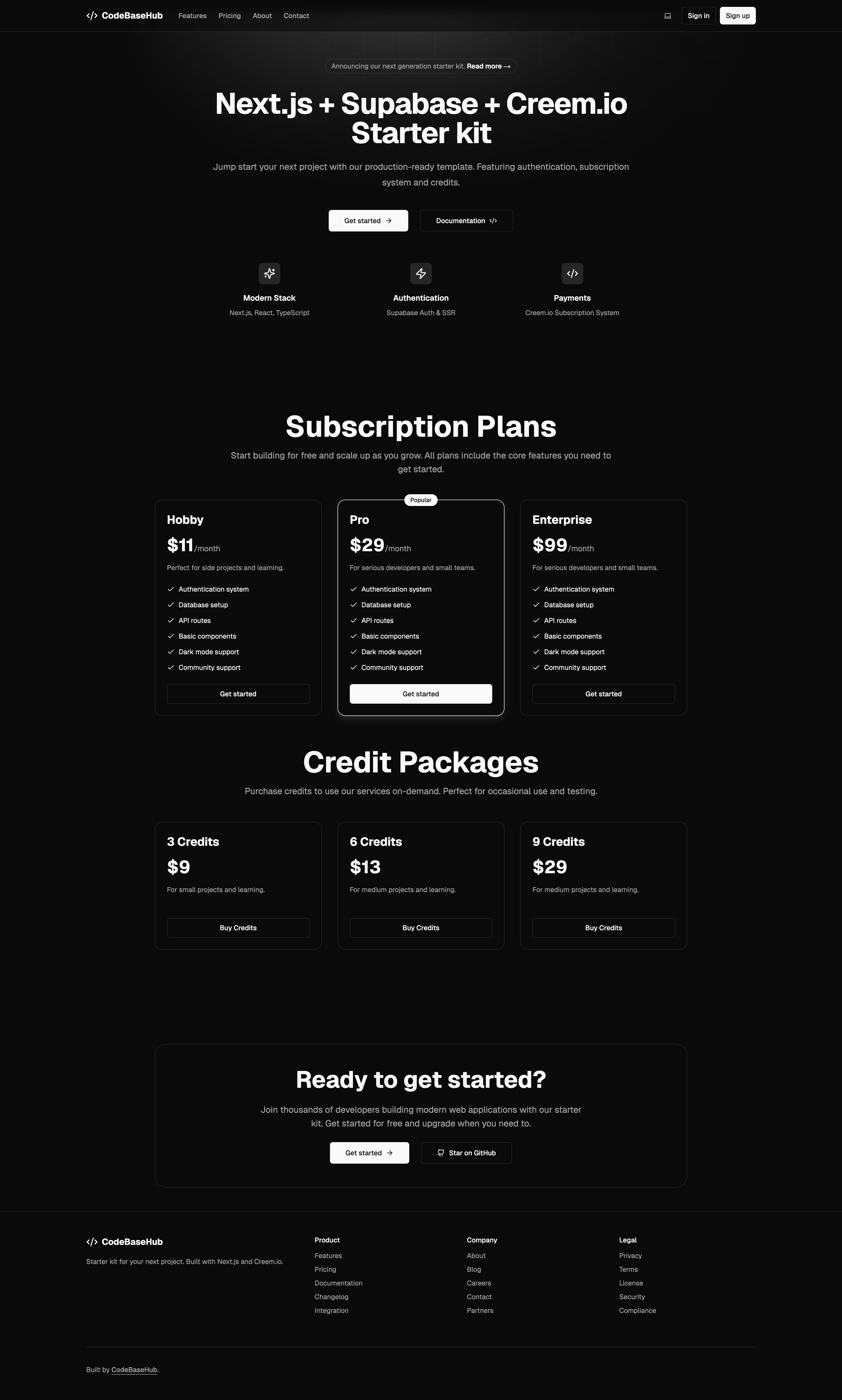 Landing Page
