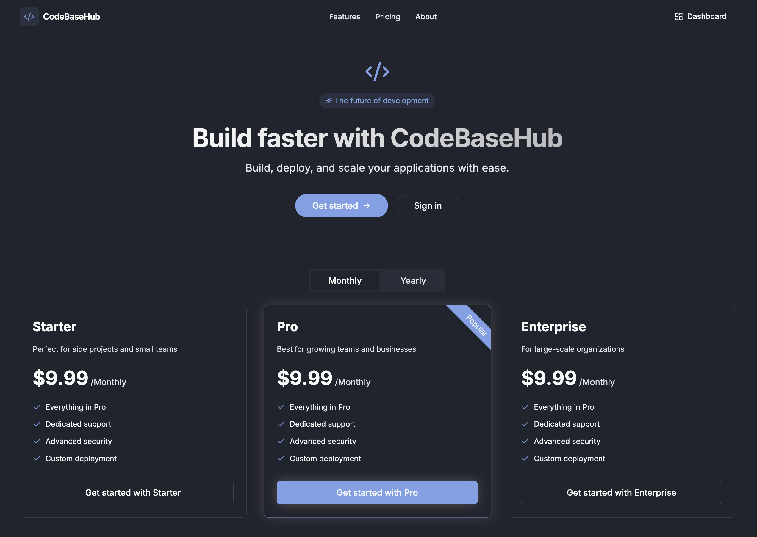 SaaS Landing Page
