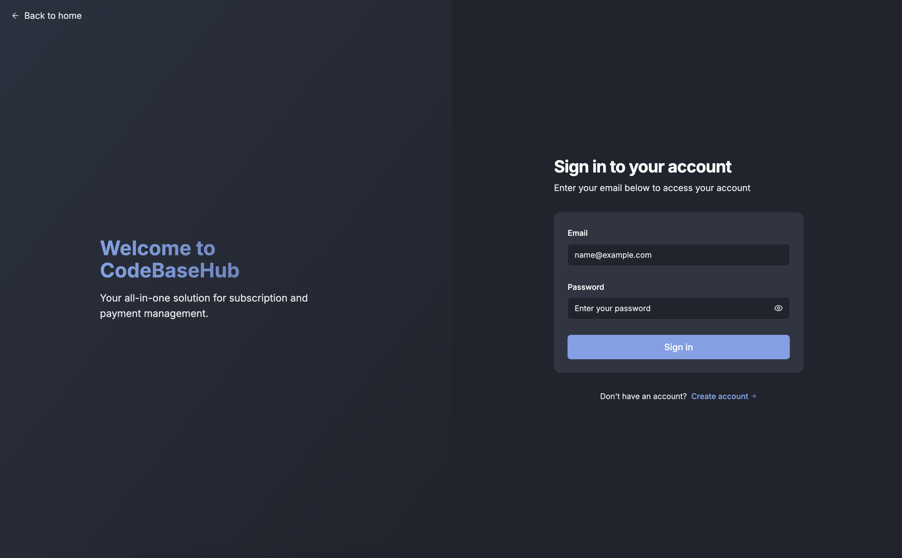 Authentication Page
